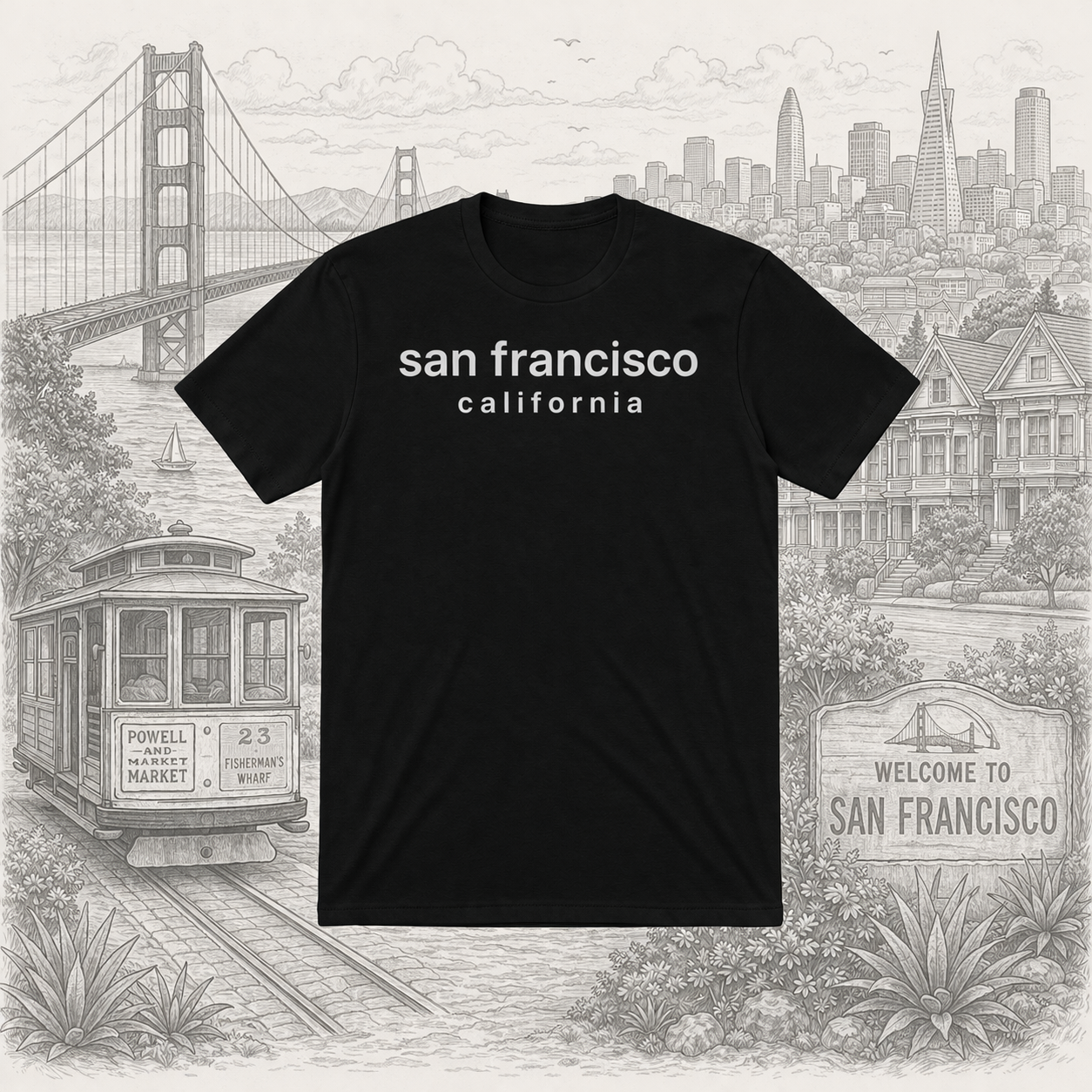 San Francisco CA Graphic Tee