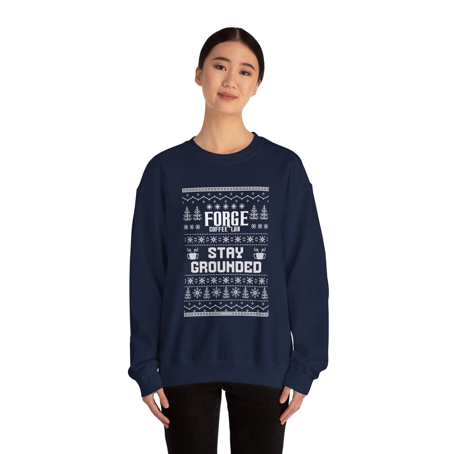 Sweatshirt - "Forge Coffee: Stay Grounded" Holiday Coffee Lover Crewneck