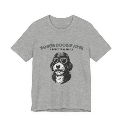 Yankee Doodle Flyer Dog T-Shirt, Funny Pet Lover Tee, Unique Gift for Dog Owners, Perfect for Casual Wear, Summer Vibes