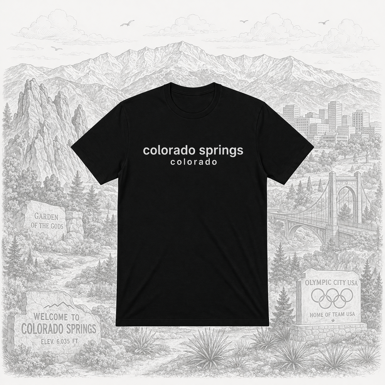 Colorado Springs CO Graphic Tee