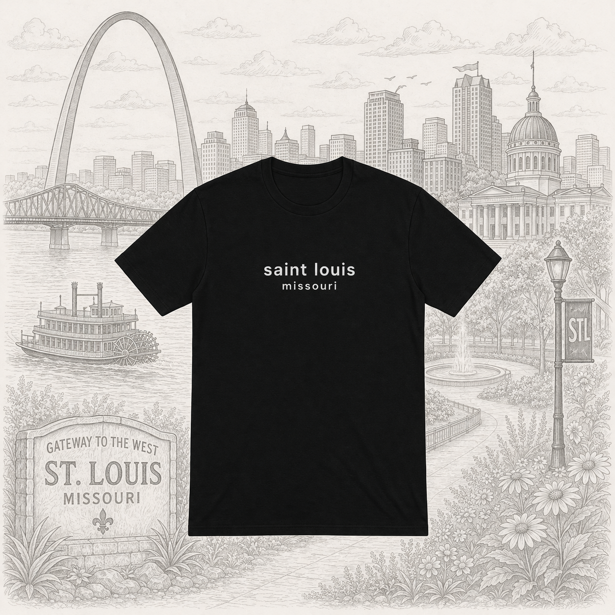 St Louis MO Graphic Tee