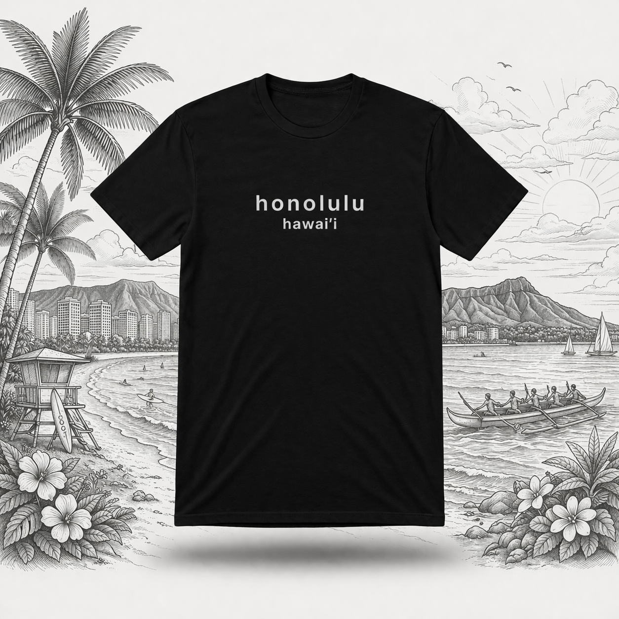 Honolulu HI Graphic Tee