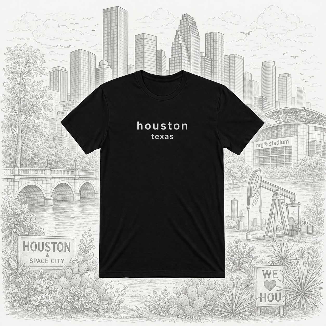 Houston TX Graphic Tee
