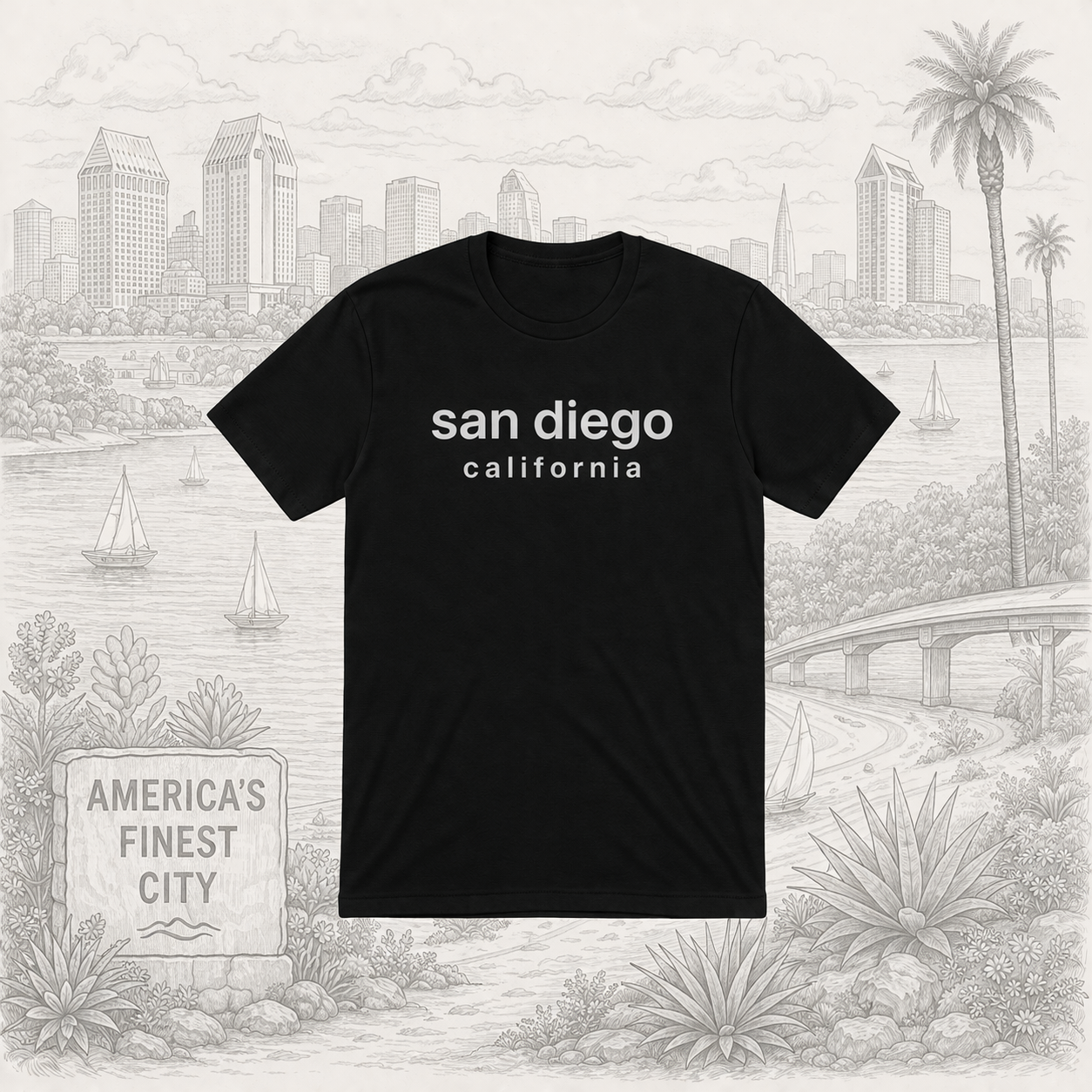 San Diego CA Graphic Tee